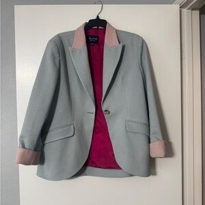 Bariloche made in Spain Pink and Light Blue Blazer Jacket